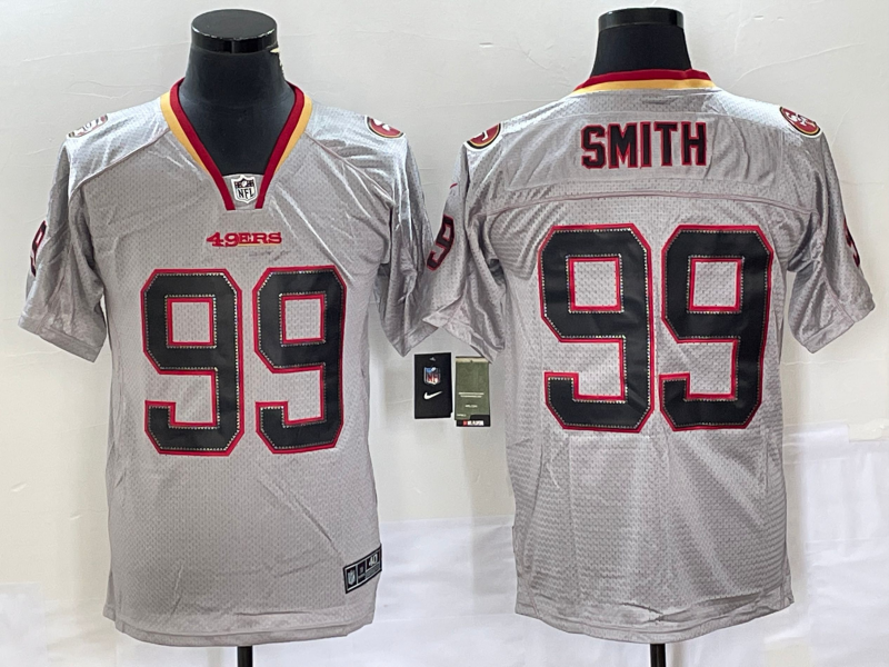 Men's San Francisco 49ers Aldon Smith #99 Gray Jersey